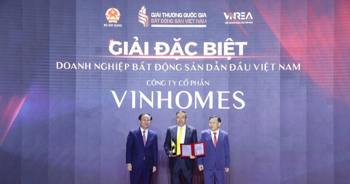 Vinhomes được vinh danh “Doanh nghiệp bất động sản dẫn đầu Việt Nam”